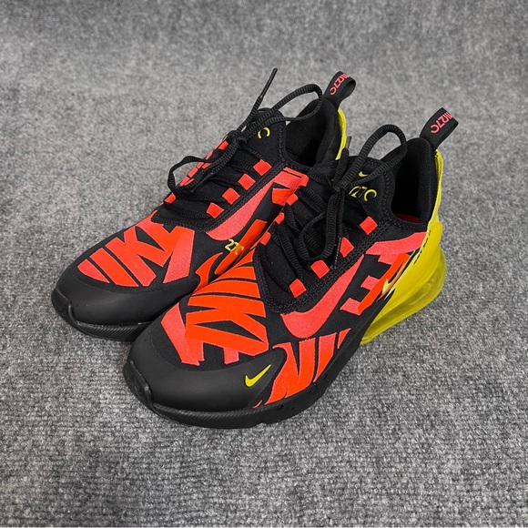 Nike Other - Nike Air Max 270 Size 7Y Black Yellow Crimson Embroidered Just Do It AV4076-001
